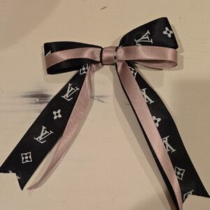 Louis Vuitton Black and Pink Bow/Barrette/Clip Hair Accessory